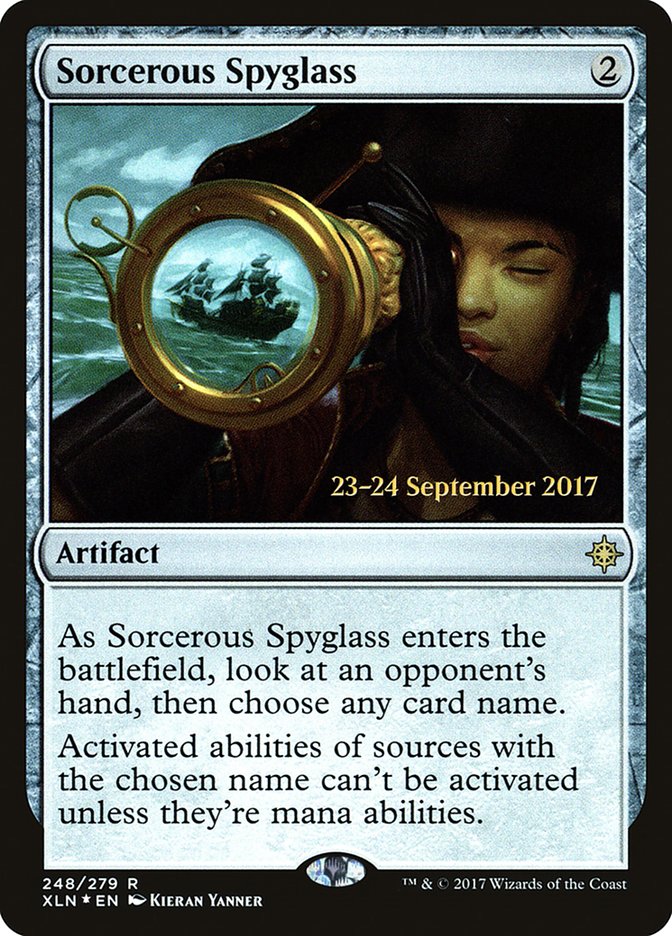 Sorcerous Spyglass [Ixalan Prerelease Promos] | Galaxy Games LLC