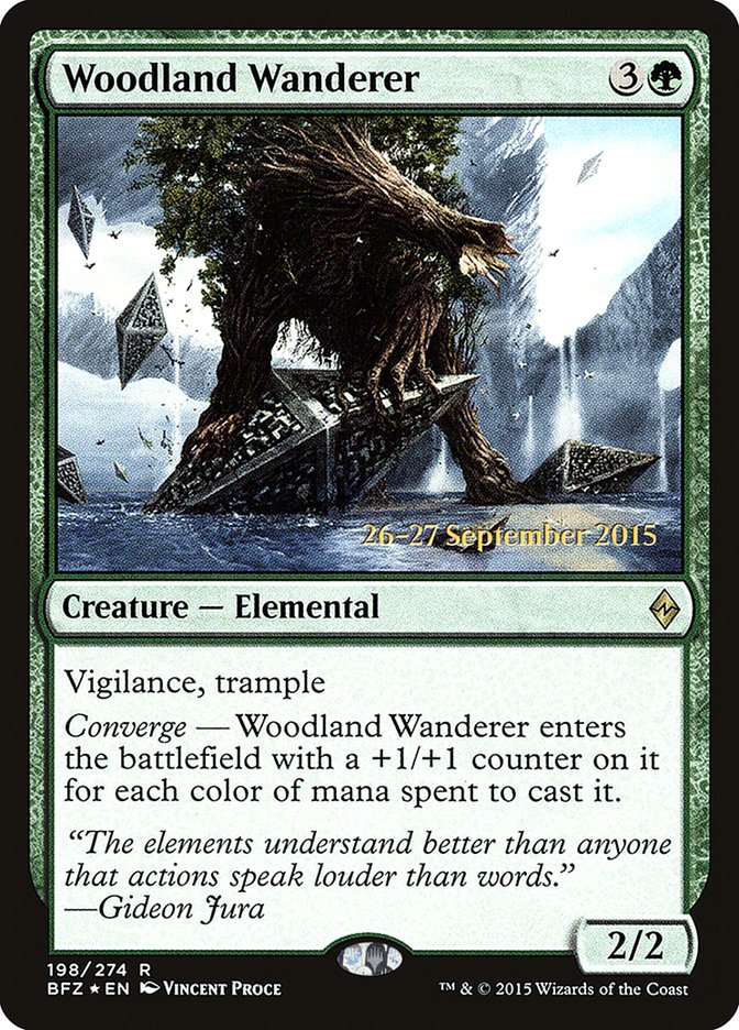 Woodland Wanderer [Battle for Zendikar Prerelease Promos] | Galaxy Games LLC