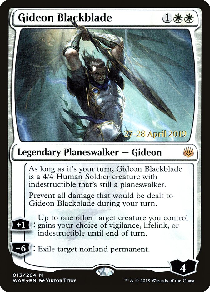 Gideon Blackblade [War of the Spark Prerelease Promos] | Galaxy Games LLC