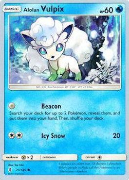 Alolan Vulpix (21/145) (Ice Path FTW - Zachary Bokhari) [World Championships 2017] | Galaxy Games LLC