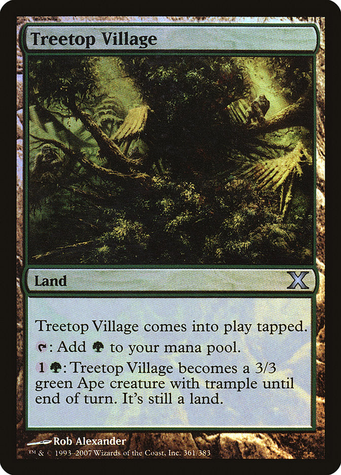 Treetop Village (Premium Foil) [Tenth Edition] | Galaxy Games LLC