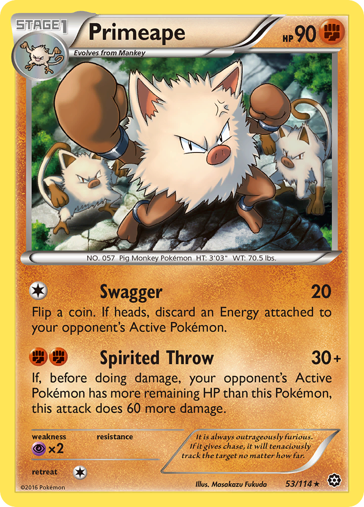 Primeape (53/114) [XY: Steam Siege] | Galaxy Games LLC