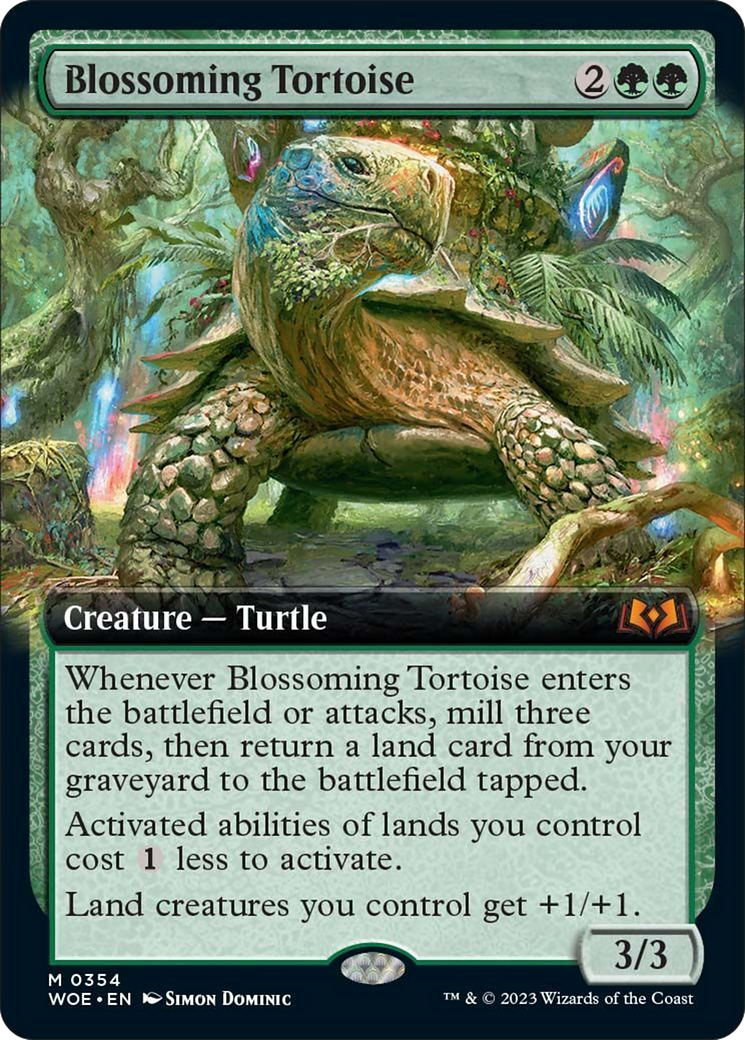 Blossoming Tortoise (Extended Art) [Wilds of Eldraine] | Galaxy Games LLC