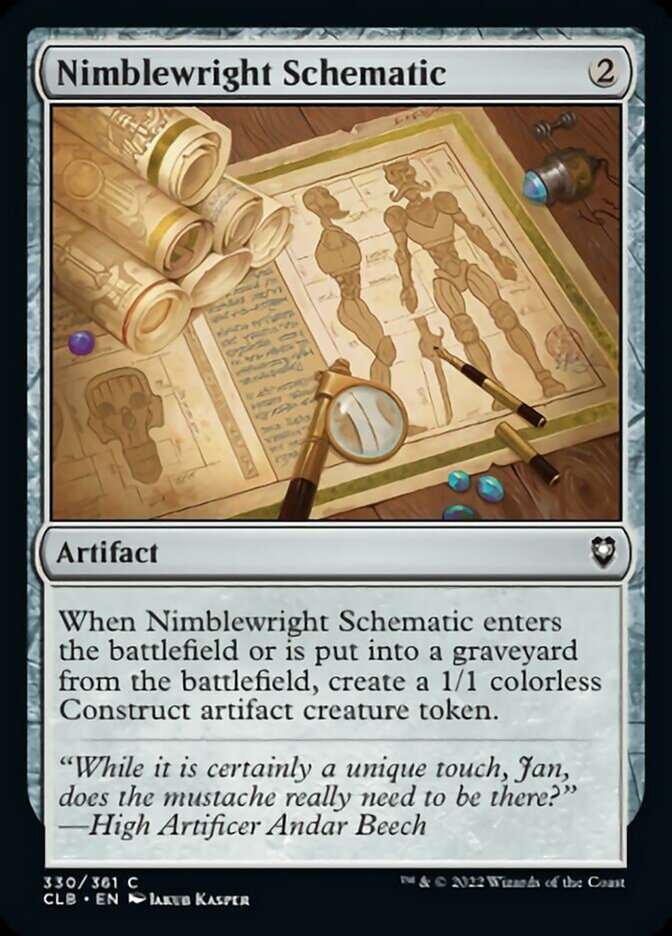 Nimblewright Schematic [Commander Legends: Battle for Baldur's Gate] | Galaxy Games LLC