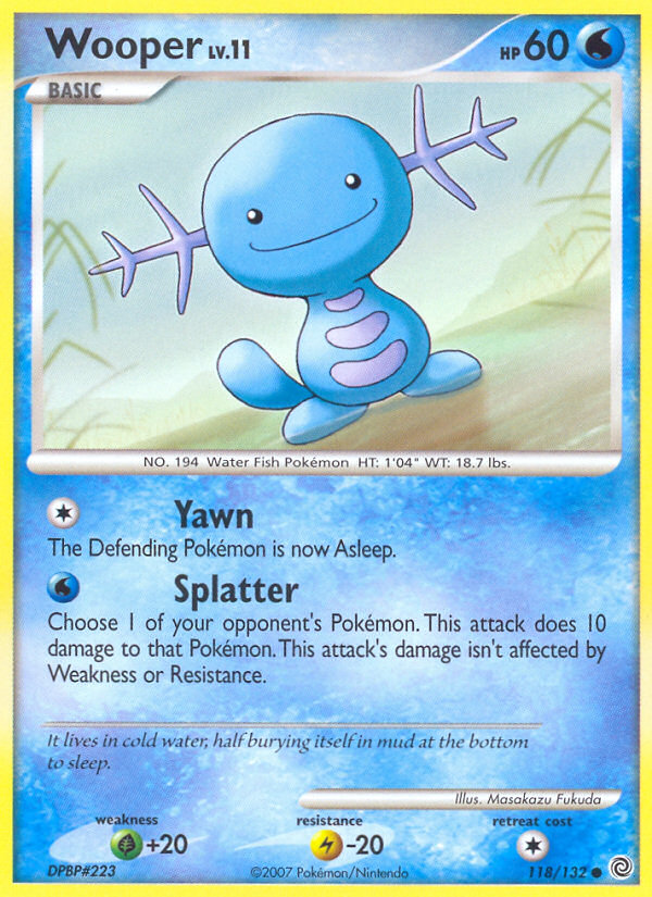 Wooper (118/132) [Diamond & Pearl: Secret Wonders] | Galaxy Games LLC