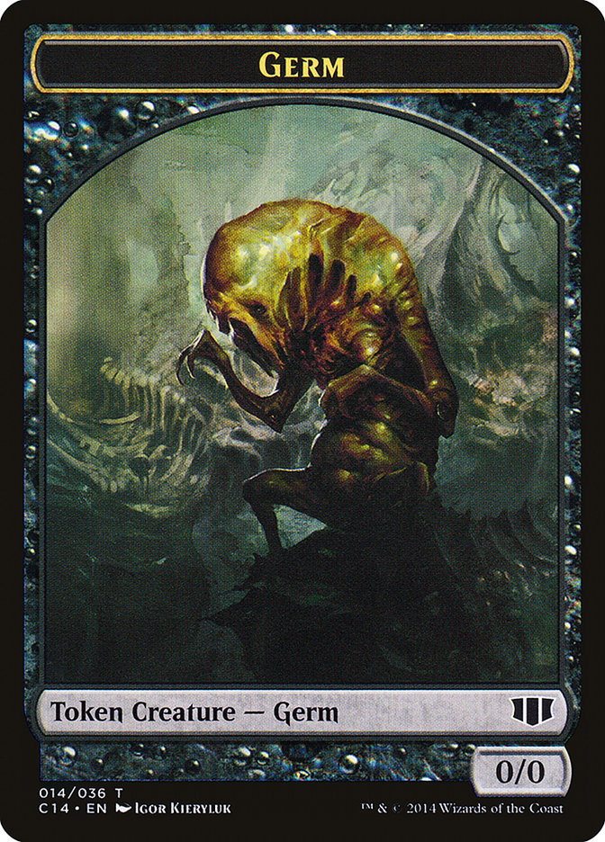 Germ // Zombie (016/036) Double-sided Token [Commander 2014 Tokens] | Galaxy Games LLC