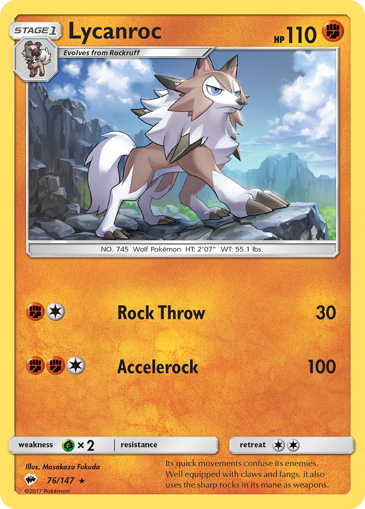 Lycanroc (76/147) [Sun & Moon: Burning Shadows] | Galaxy Games LLC