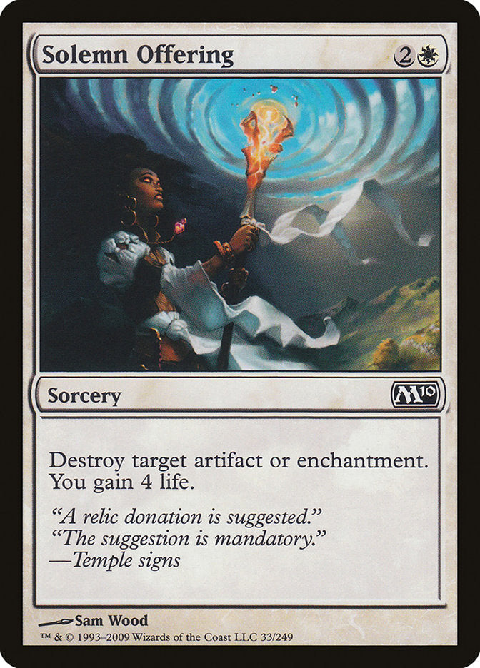 Solemn Offering [Magic 2010] | Galaxy Games LLC