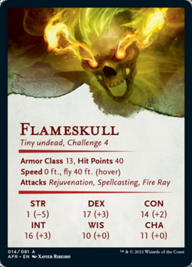 Flameskull Art Card [Dungeons & Dragons: Adventures in the Forgotten Realms Art Series] | Galaxy Games LLC