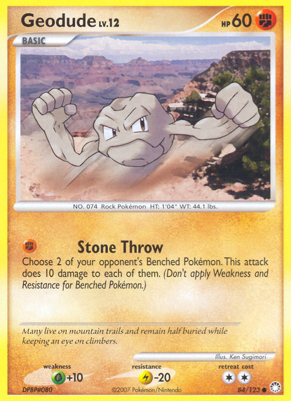 Geodude (84/123) [Diamond & Pearl: Mysterious Treasures] | Galaxy Games LLC