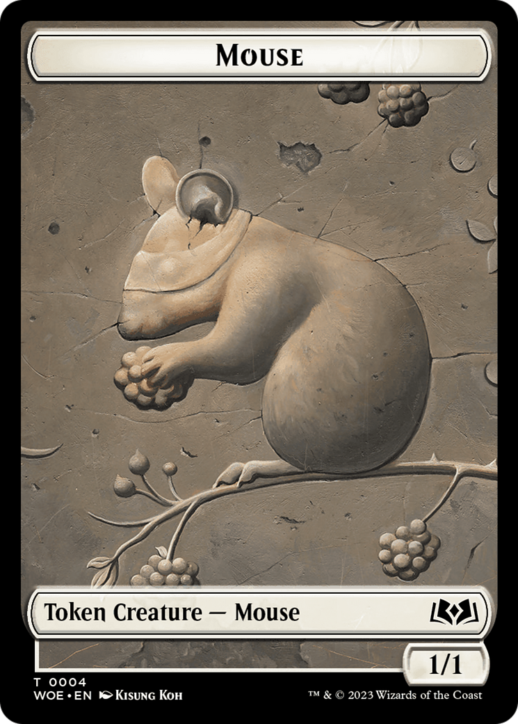 Mouse // Food (0010) Double-Sided Token [Wilds of Eldraine Tokens] | Galaxy Games LLC