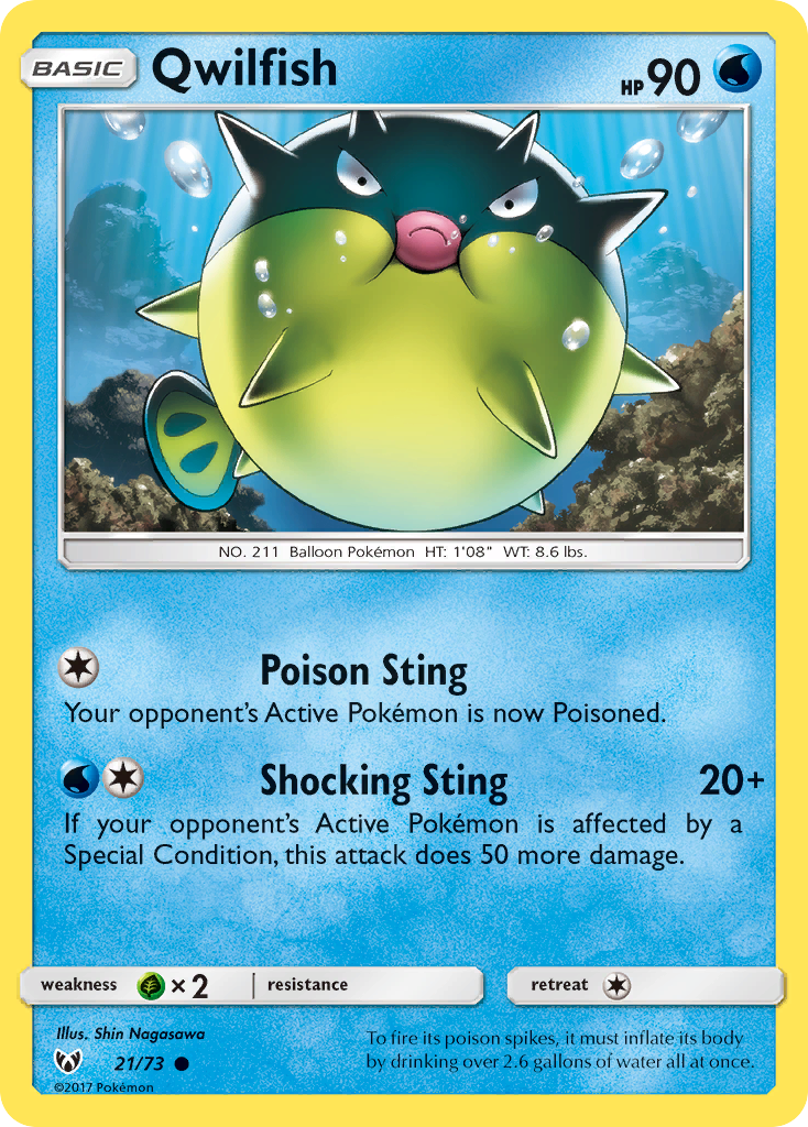 Qwilfish (21/73) [Sun & Moon: Shining Legends] | Galaxy Games LLC