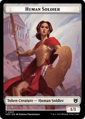 Pirate // Human Soldier Double-Sided Token [Wilds of Eldraine Commander Tokens] | Galaxy Games LLC