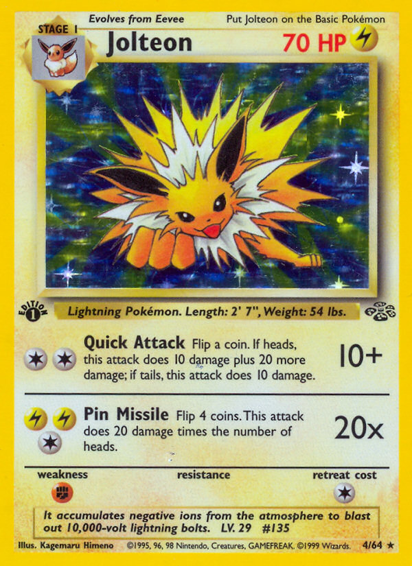 Jolteon (4/64) [Jungle 1st Edition] | Galaxy Games LLC