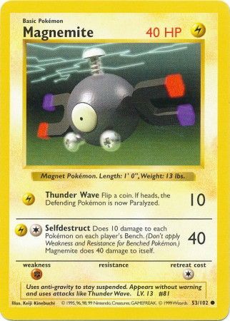 Magnemite (53/102) [Base Set Shadowless Unlimited] | Galaxy Games LLC