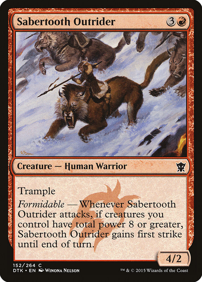 Sabertooth Outrider [Dragons of Tarkir] | Galaxy Games LLC