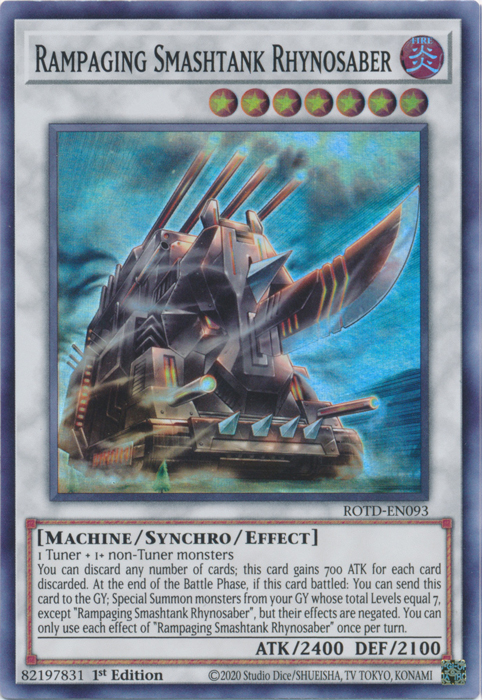 Rampaging Smashtank Rhynosaber [ROTD-EN093] Super Rare | Galaxy Games LLC