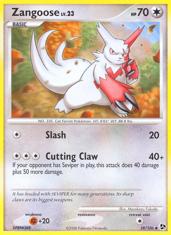 Zangoose (59/106) [Diamond & Pearl: Great Encounters] | Galaxy Games LLC