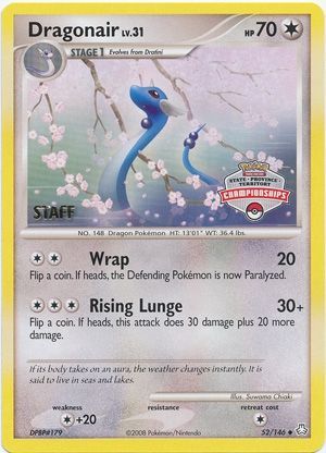 Dragonair (52/146) (State Province Territory Championship Staff) [Diamond & Pearl: Legends Awakened] | Galaxy Games LLC