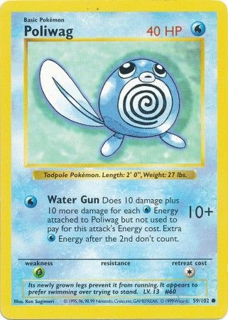 Poliwag (59/102) [Base Set Shadowless Unlimited] | Galaxy Games LLC