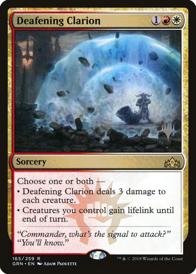 Deafening Clarion (Promo Pack) [Guilds of Ravnica Promos] | Galaxy Games LLC