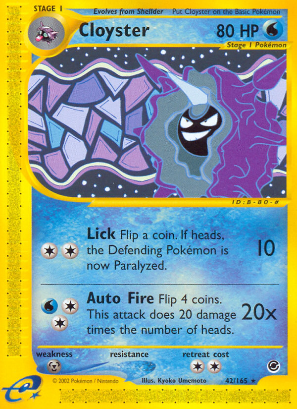 Cloyster (42/165) [Expedition: Base Set] | Galaxy Games LLC