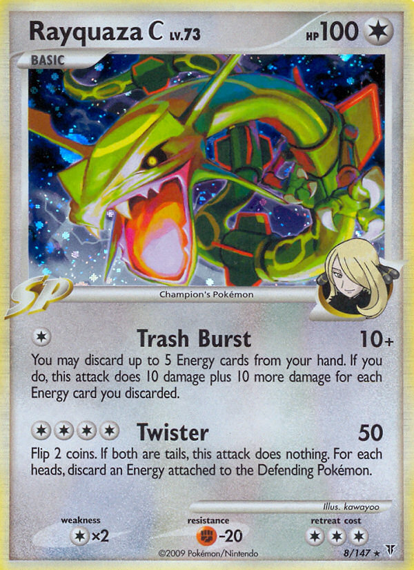 Rayquaza C 8/147 - Supreme Victors Reverse Holofoil Damaged Rayquaza C 8/147 - Supreme Victors Reverse Holofoil Damaged