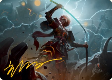 Raiyuu, Storm's Edge Art Card (Gold-Stamped Signature) [Kamigawa: Neon Dynasty Art Series] | Galaxy Games LLC