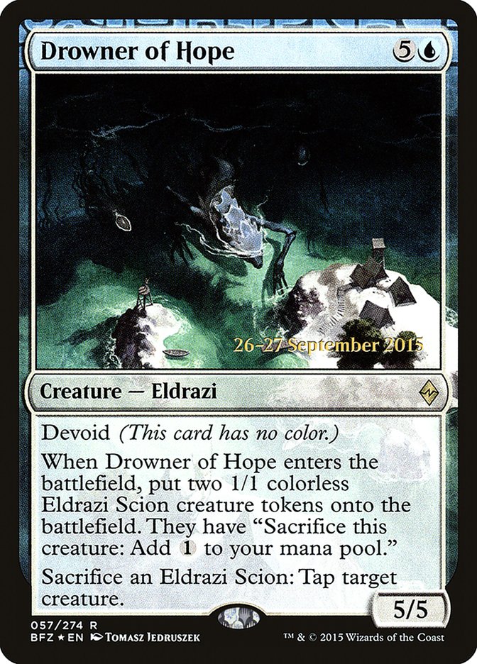 Drowner of Hope [Battle for Zendikar Prerelease Promos] | Galaxy Games LLC