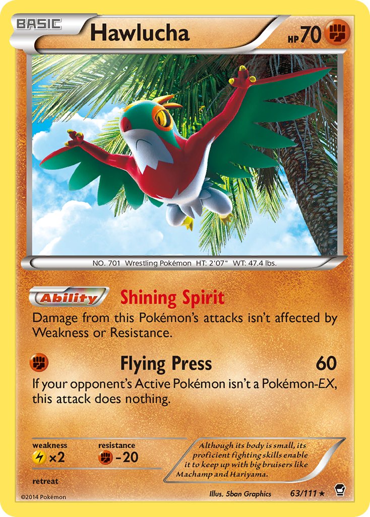 Hawlucha (63/111) (Cosmos Holo) (Blister Exclusive) [XY: Furious Fists] | Galaxy Games LLC