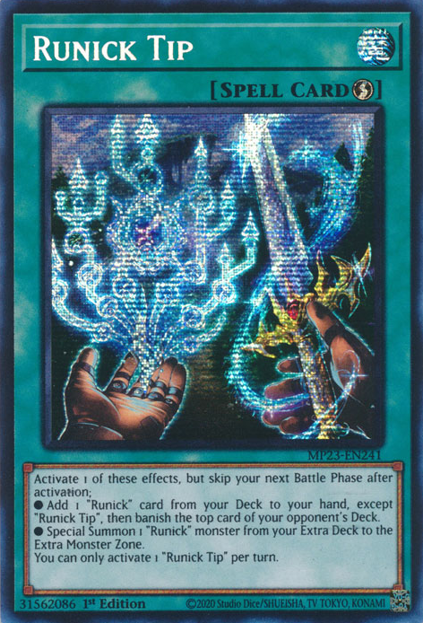 Runick Tip [MP23-EN241] Prismatic Secret Rare | Galaxy Games LLC