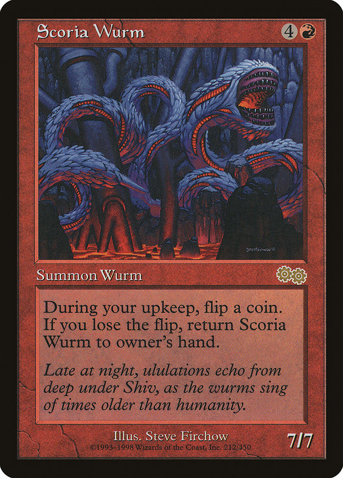 Scoria Wurm [Urza's Saga] | Galaxy Games LLC