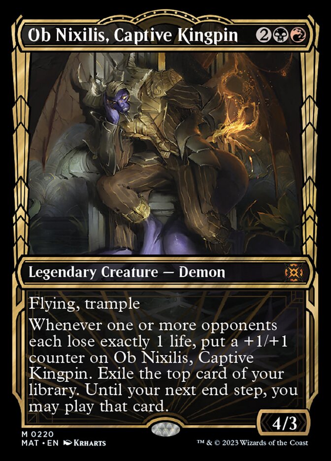 Ob Nixilis, Captive Kingpin (Showcase Halo Foil) [March of the Machine: The Aftermath] | Galaxy Games LLC