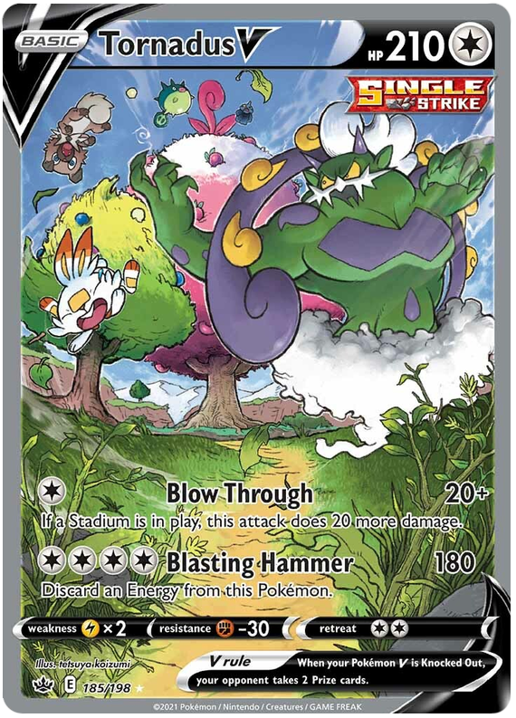 Tornadus V (185/198) [Sword & Shield: Chilling Reign] | Galaxy Games LLC