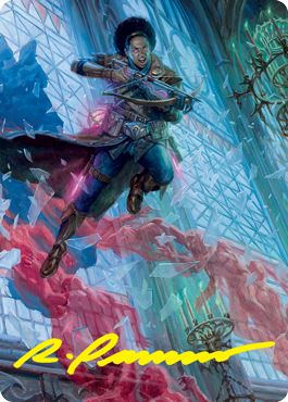 Kaya, Geist Hunter Art Card (Gold-Stamped Signature) [Innistrad: Crimson Vow Art Series] | Galaxy Games LLC