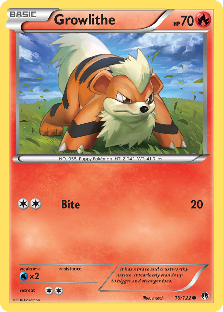 Growlithe (10/122) [XY: BREAKpoint] | Galaxy Games LLC