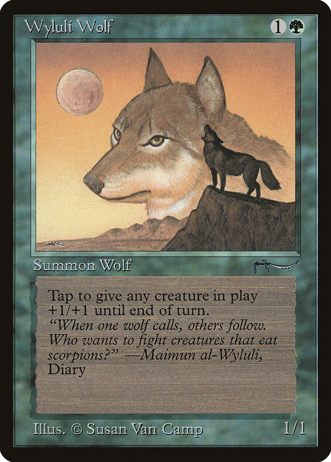 Wyluli Wolf (Light Mana Cost) [Arabian Nights] | Galaxy Games LLC
