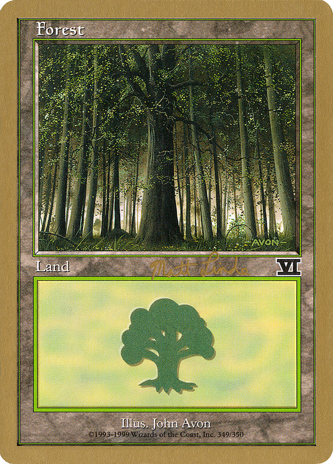 Forest (ml349) (Matt Linde) [World Championship Decks 1999] | Galaxy Games LLC