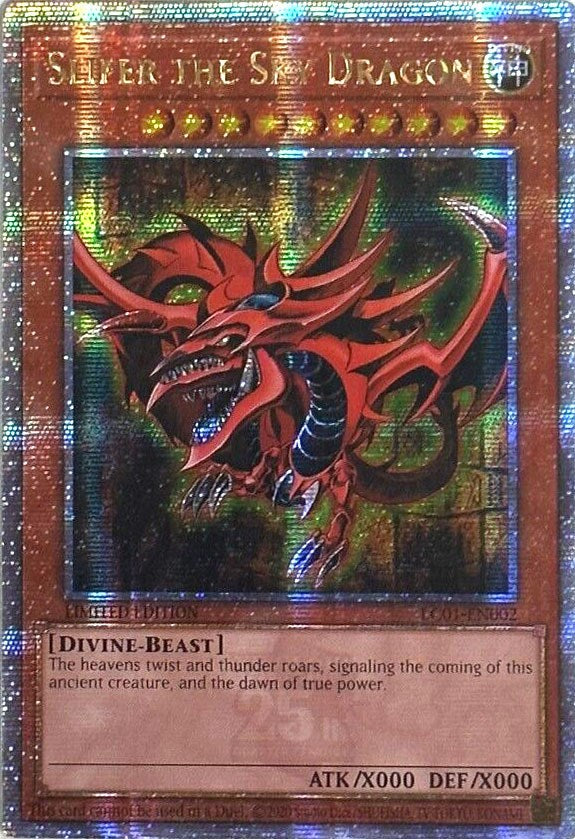 Slifer the Sky Dragon (25th Anniversary) [LC01-EN002] Quarter Century Secret Rare | Galaxy Games LLC