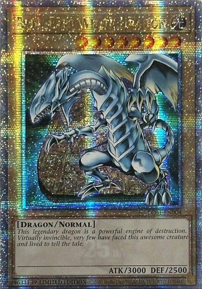 Blue-Eyes White Dragon (25th Anniversary) [LC01-EN004] Quarter Century Secret Rare | Galaxy Games LLC