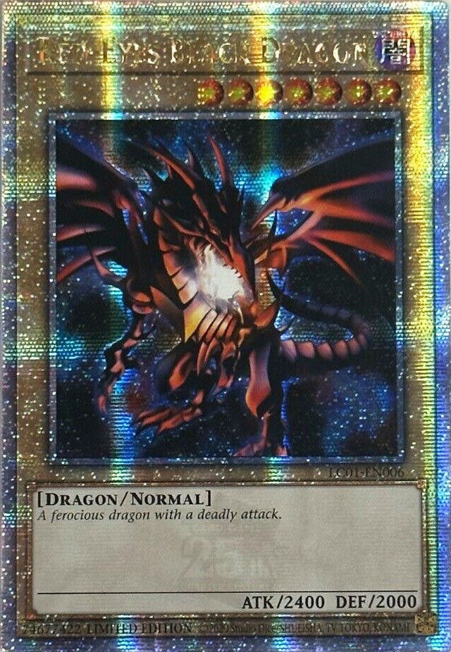 Red-Eyes Black Dragon (25th Anniversary) [LC01-EN006] Quarter Century Secret Rare | Galaxy Games LLC