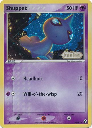 Shuppet (63/92) (Stamped) [EX: Legend Maker] | Galaxy Games LLC