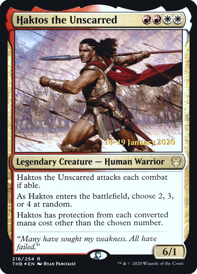 Haktos the Unscarred [Theros Beyond Death Prerelease Promos] | Galaxy Games LLC