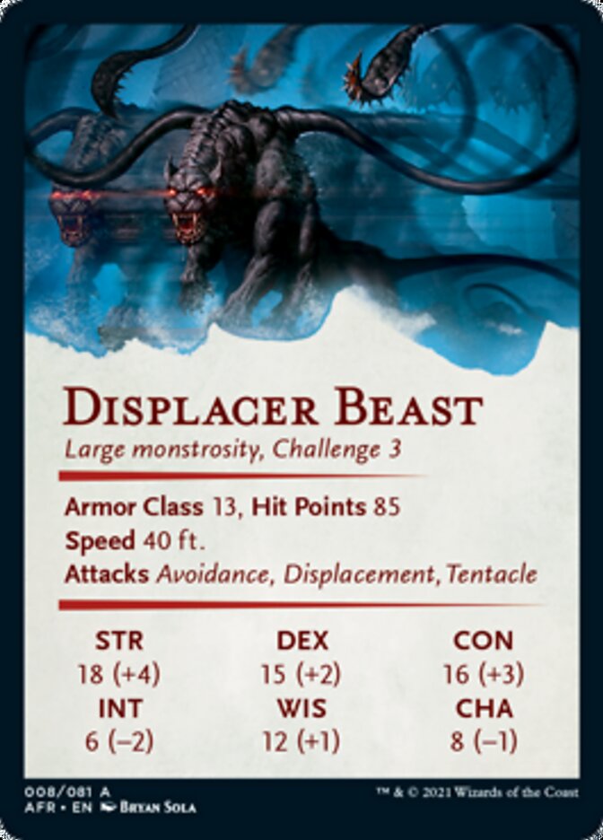 Displacer Beast Art Card [Dungeons & Dragons: Adventures in the Forgotten Realms Art Series] | Galaxy Games LLC