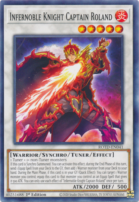 Infernoble Knight Captain Roland [ROTD-EN041] Common | Galaxy Games LLC