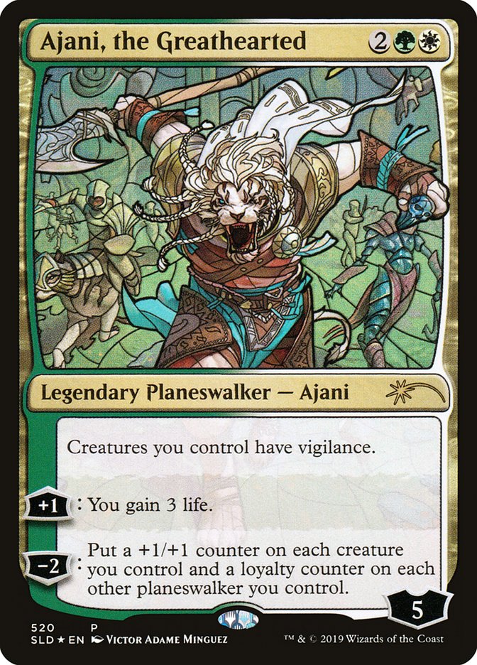 Ajani, the Greathearted (Stained Glass) [Secret Lair Drop Promos] | Galaxy Games LLC