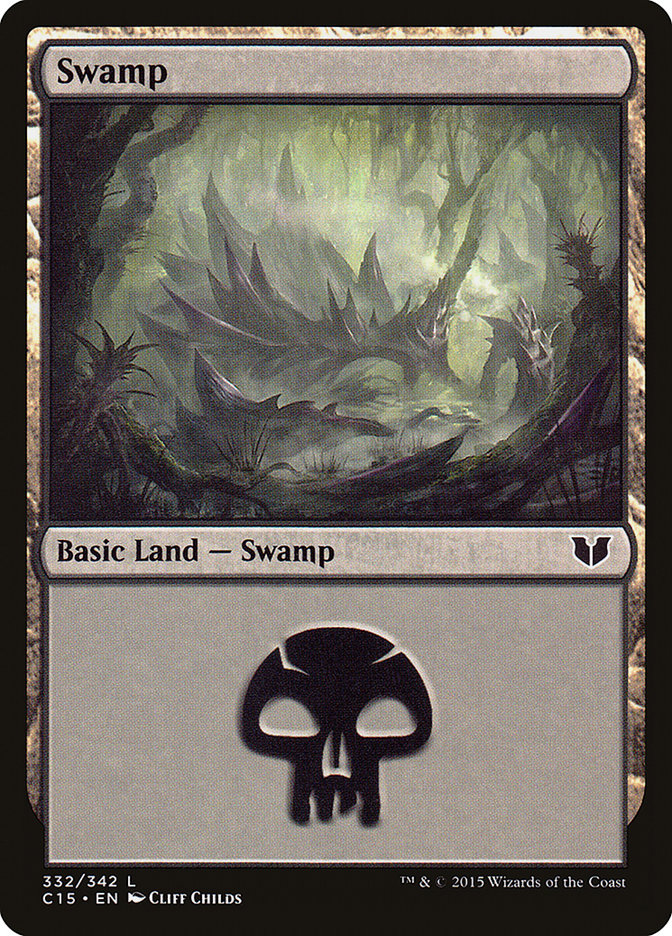 Swamp (332) [Commander 2015] | Galaxy Games LLC