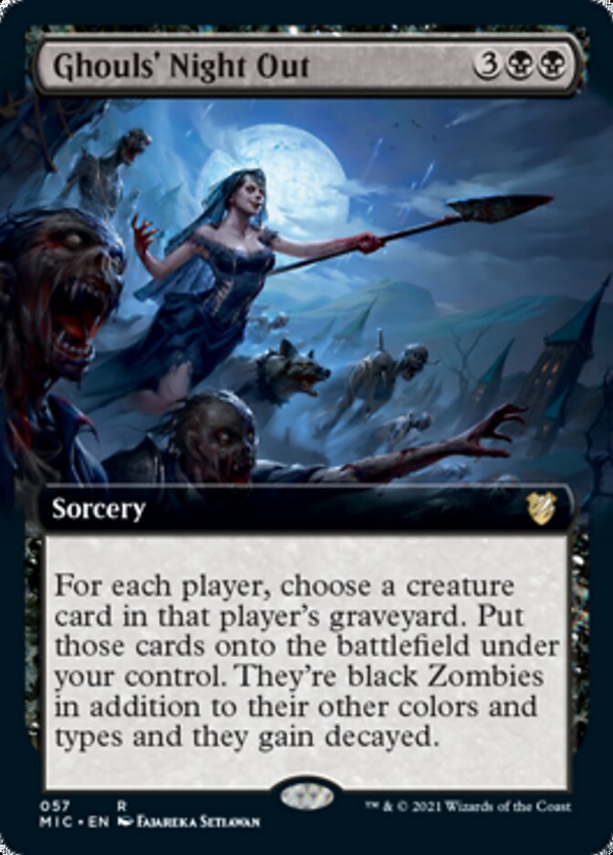 Ghouls' Night Out (Extended Art) [Innistrad: Midnight Hunt Commander] | Galaxy Games LLC