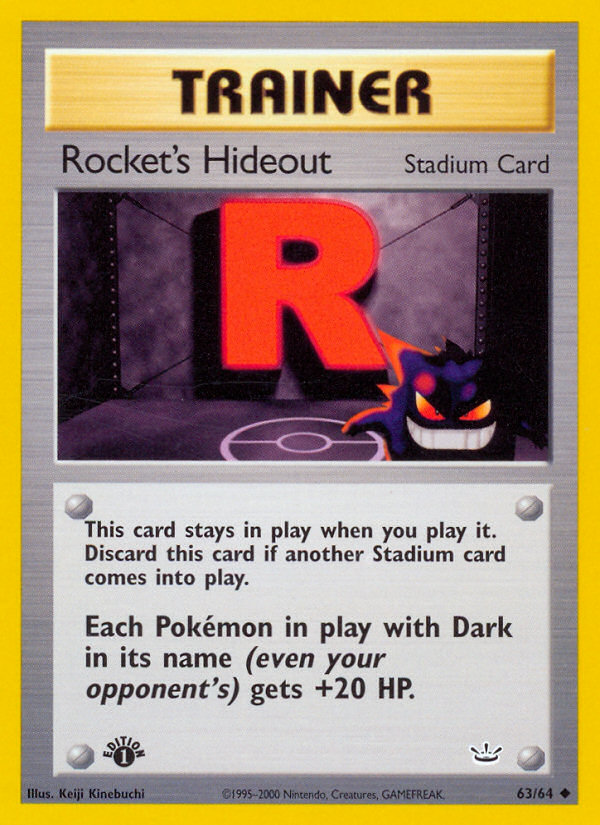 Rocket's Hideout (63/64) [Neo Revelation 1st Edition] | Galaxy Games LLC