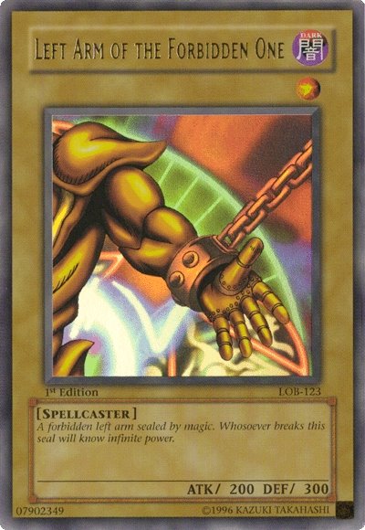 Left Arm of the Forbidden One [LOB-123] Ultra Rare | Galaxy Games LLC